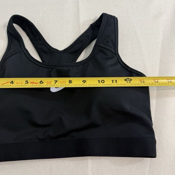 Nike Size Large Women's Classic Logo Dri-fit Sports Yoga Bra Black - Picture 4 of 7
